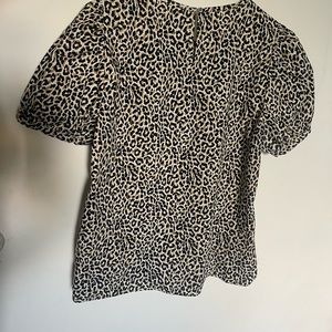 J Crew animal print blouse